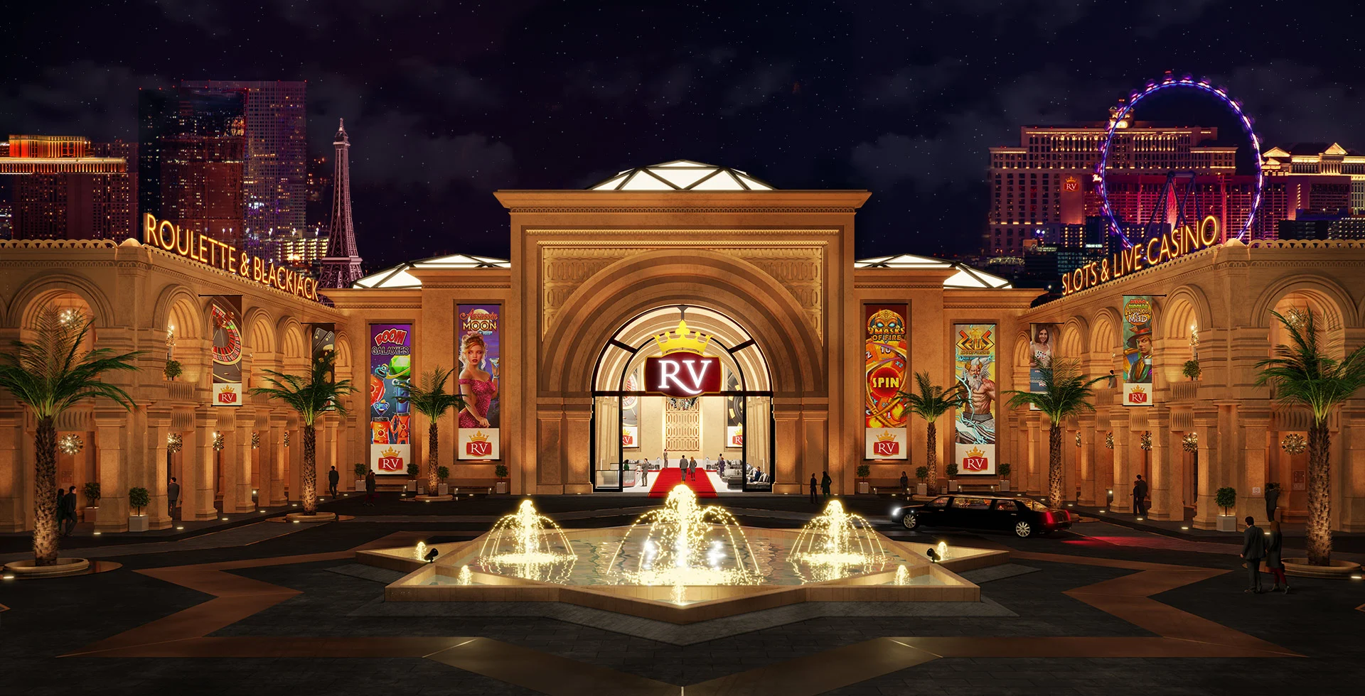 Royal Vegas casino skyline (NZ)